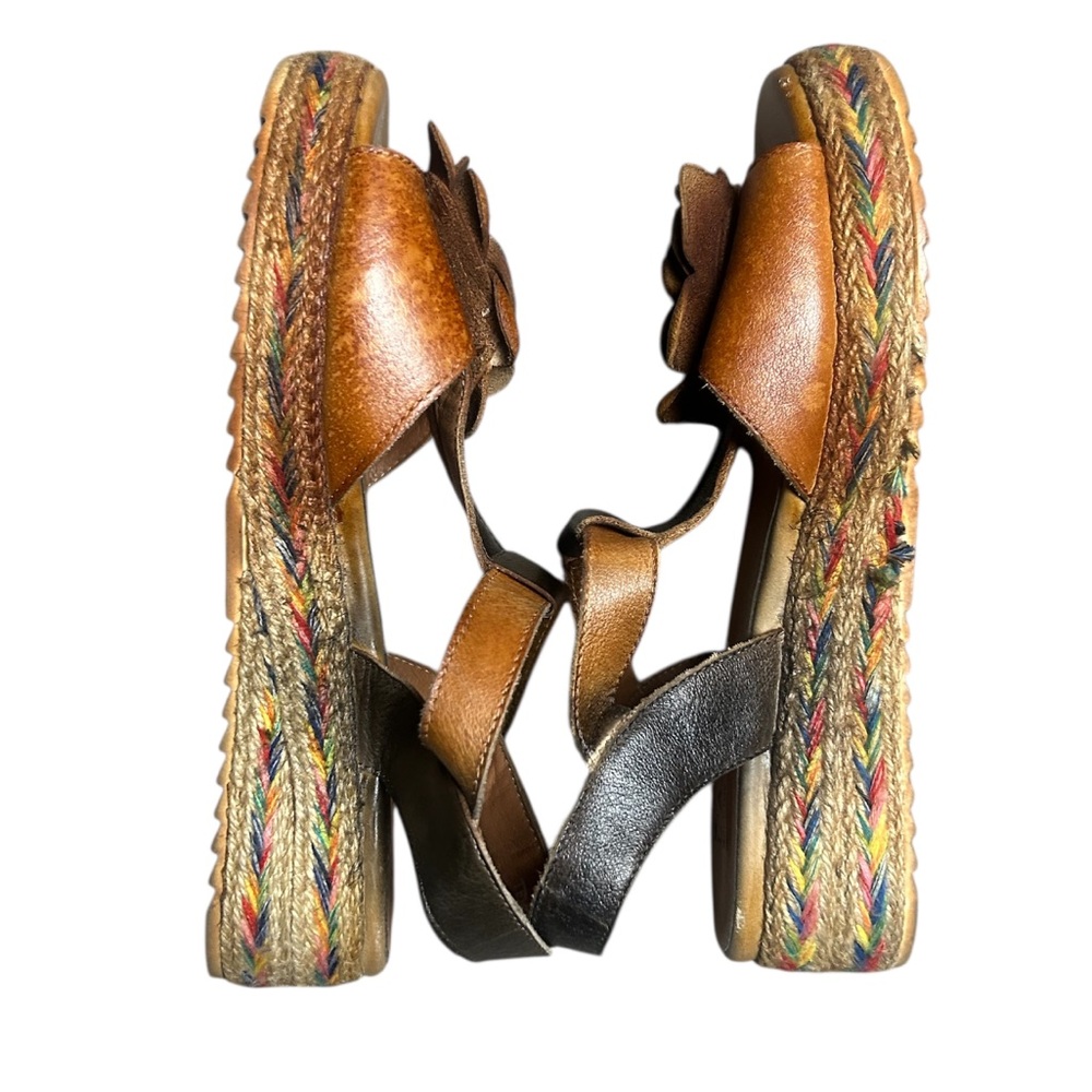 L'Artiste by Spring Step Platform Wedges Sandals Tempest Size 37 US 6.5 - Picture 6 of 6